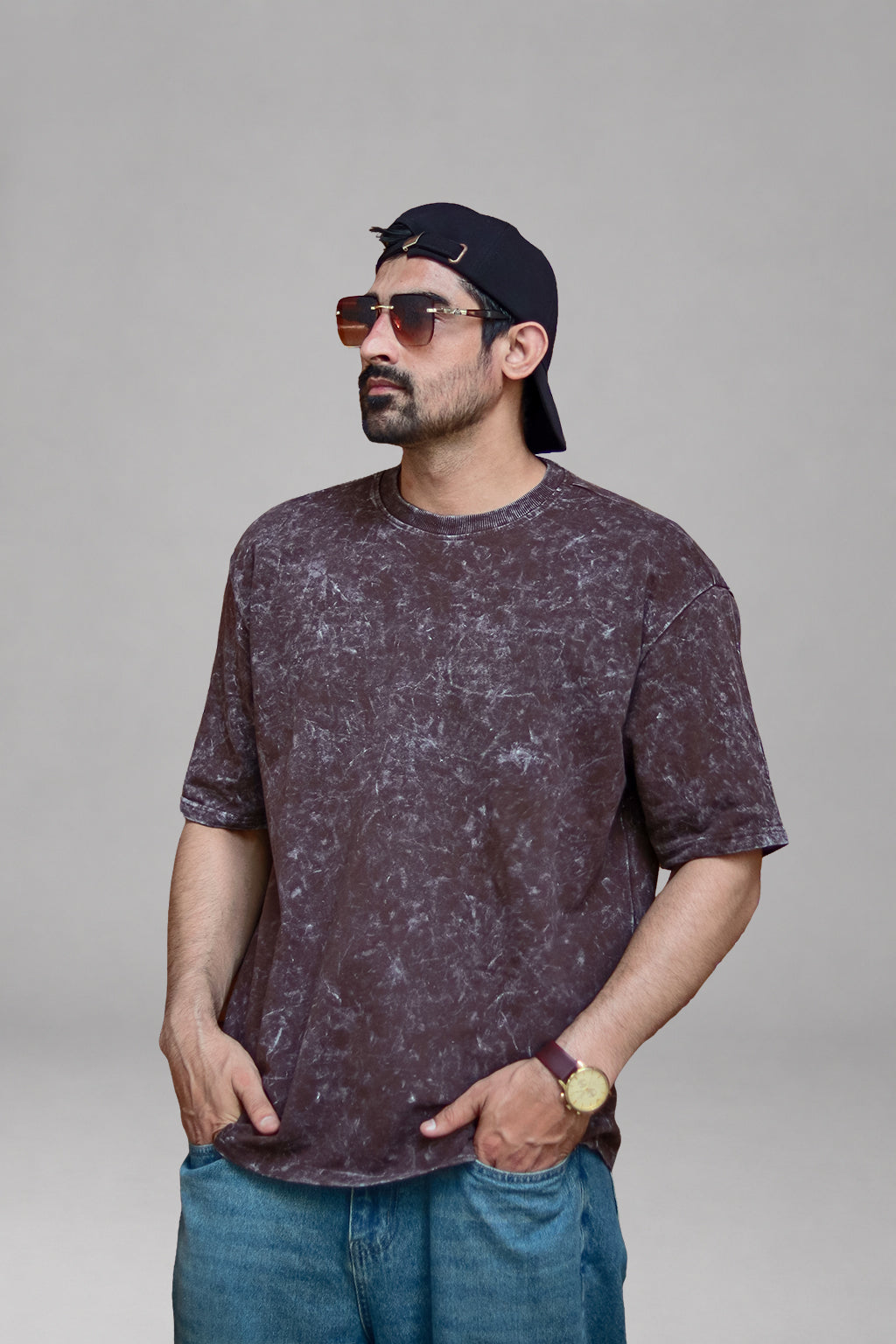 Ryzen Brown Acid Wash T-Shirt