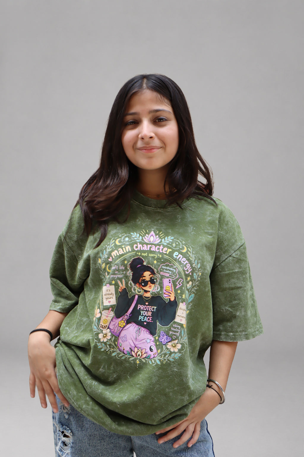 Main Character Energy Acid Wash T-Shirt