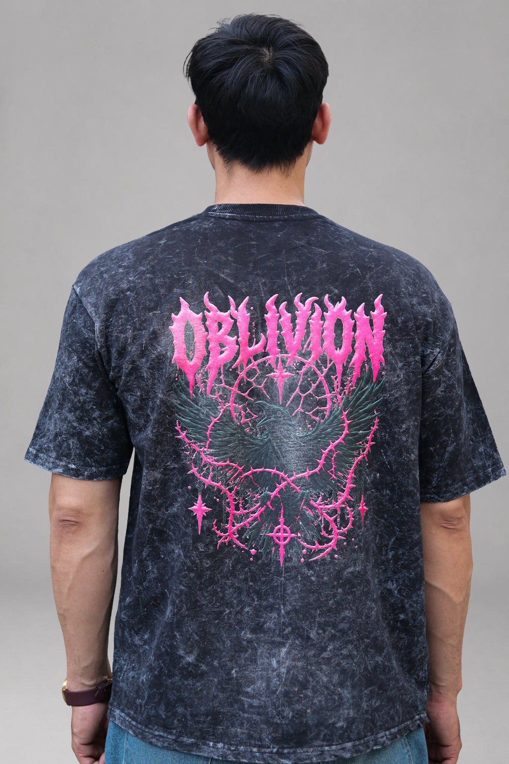 Oblivion Black Acid Wash T-Shirt