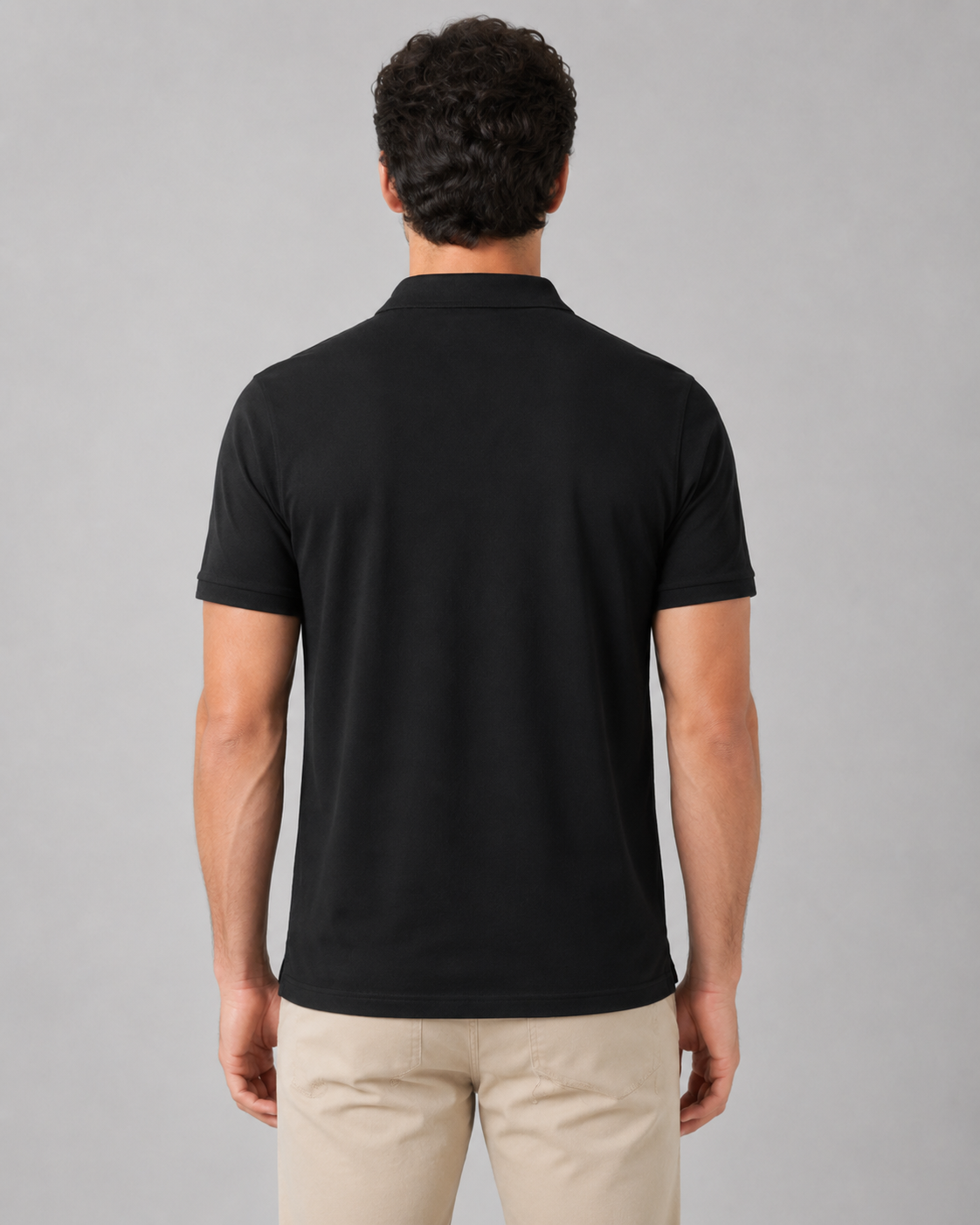 Plain Black Polo T-Shirt