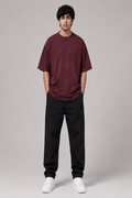 Aagyani Maroon Acid Wash T-Shirt