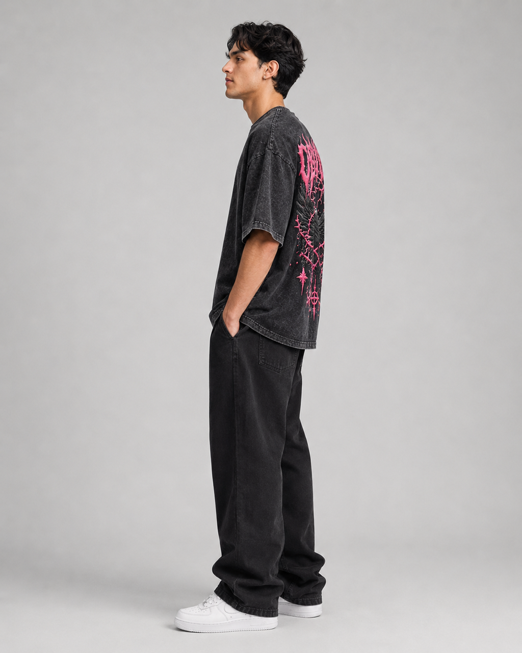 Oblivion Black Acid Wash T-Shirt