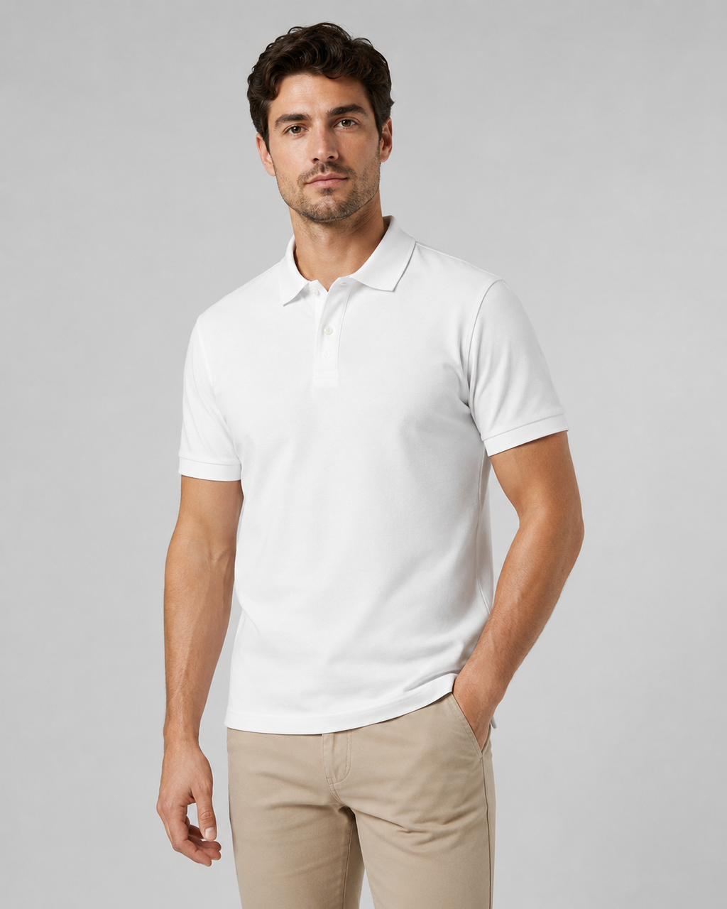 Plain White Polo T-Shirt