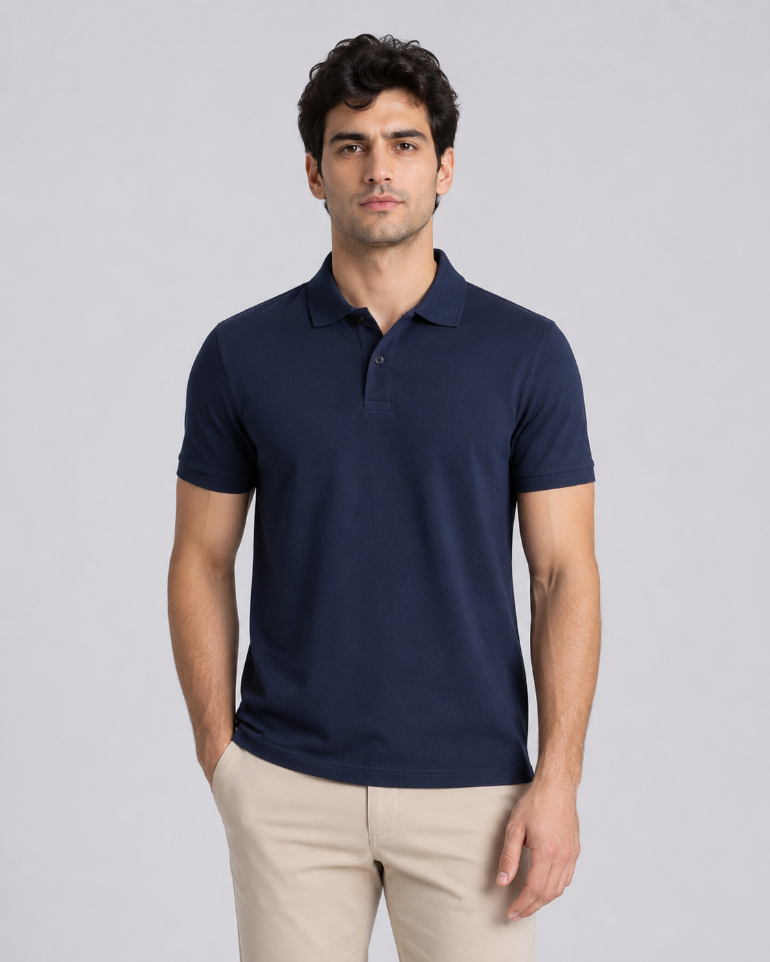 Plain Nevy Blue Polo T-Shirt