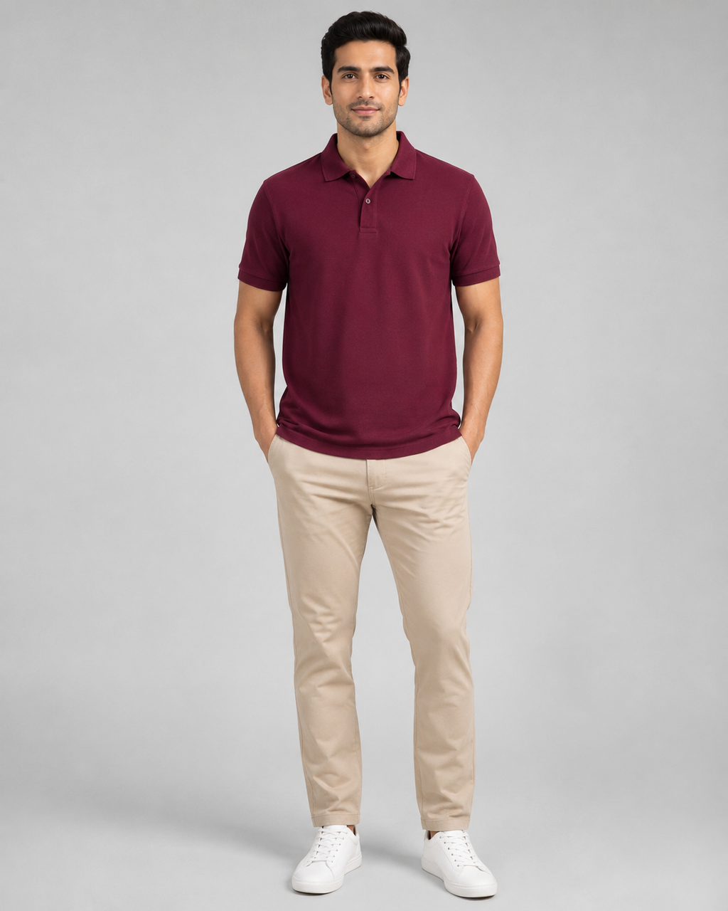 Plain Maroon Polo T-Shirt