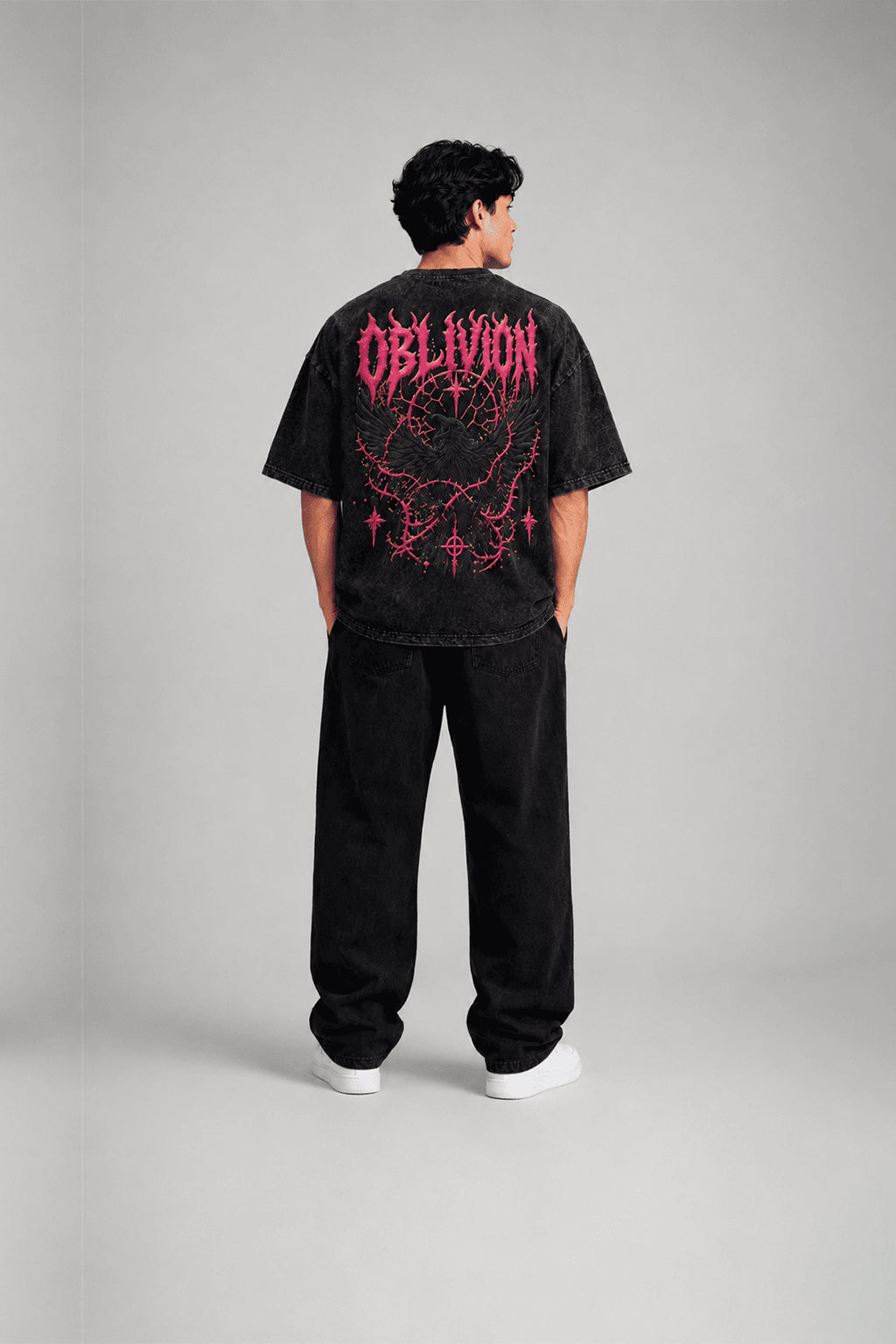 Oblivion Black Acid Wash T-Shirt