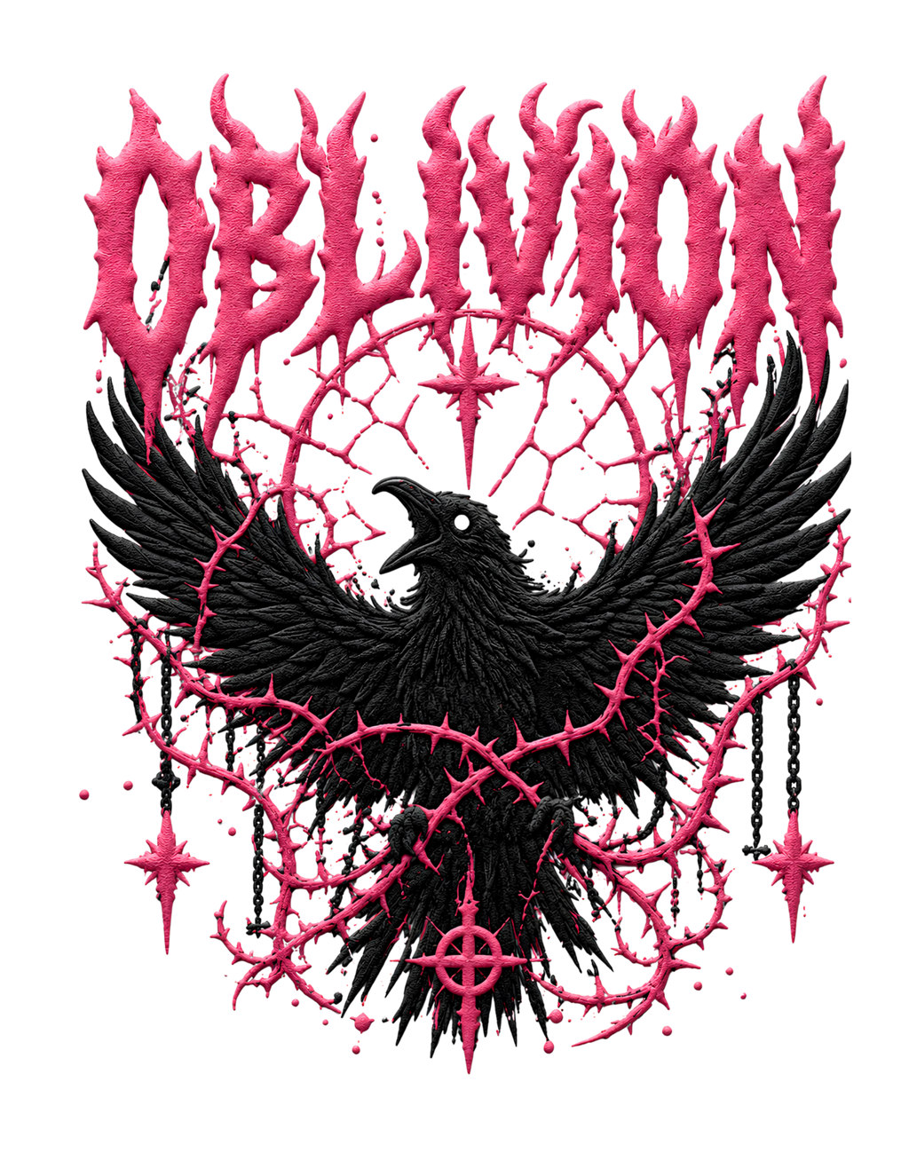 Oblivion Black Acid Wash T-Shirt