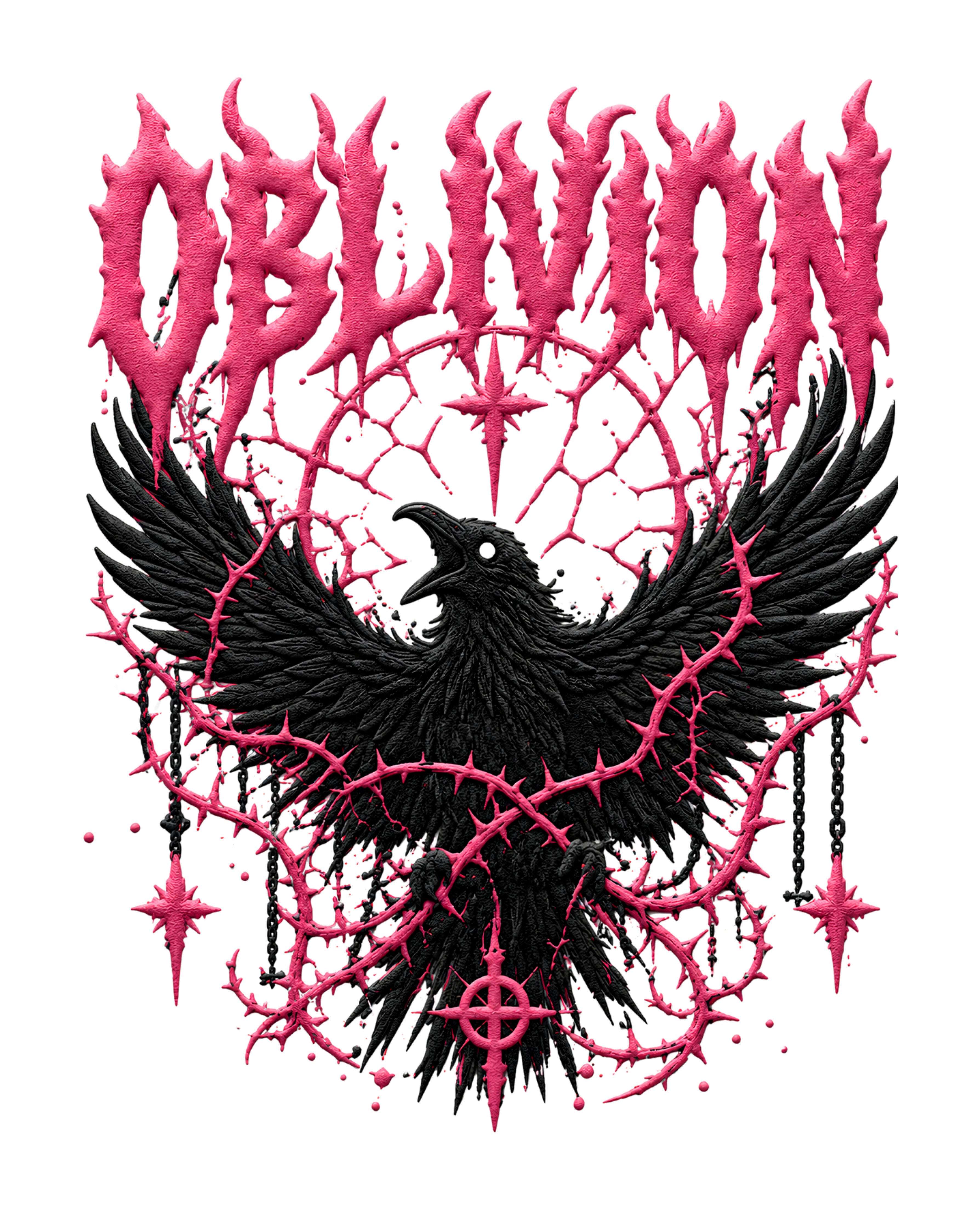 Oblivion Black Acid Wash T-Shirt