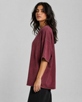 Plain Maroon Acid Wash T-Shirt